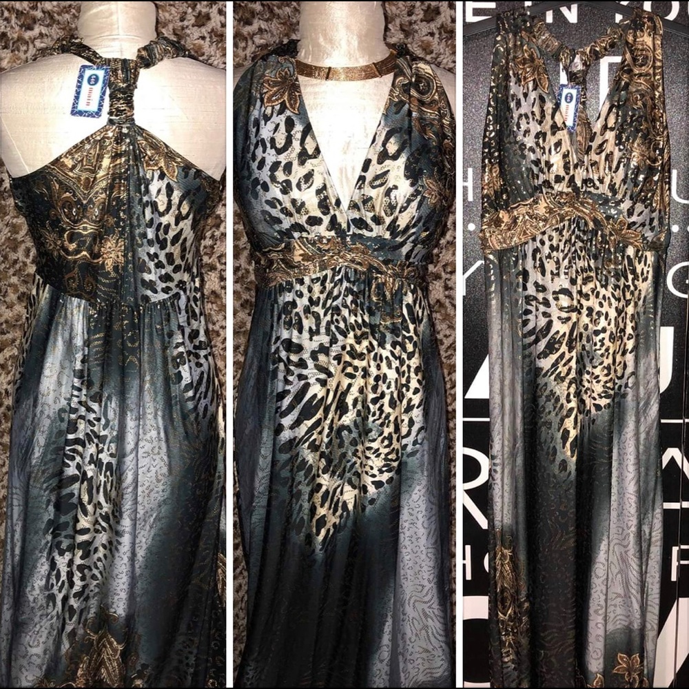 LEOPARD PRINT MAXI DRESS